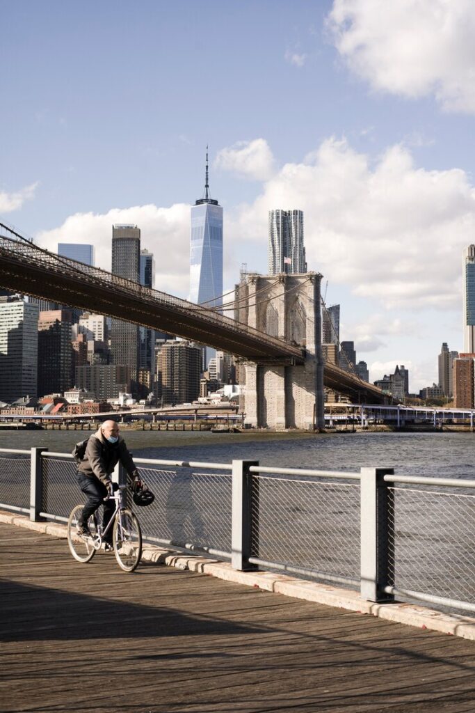 Ciclistas em nova York