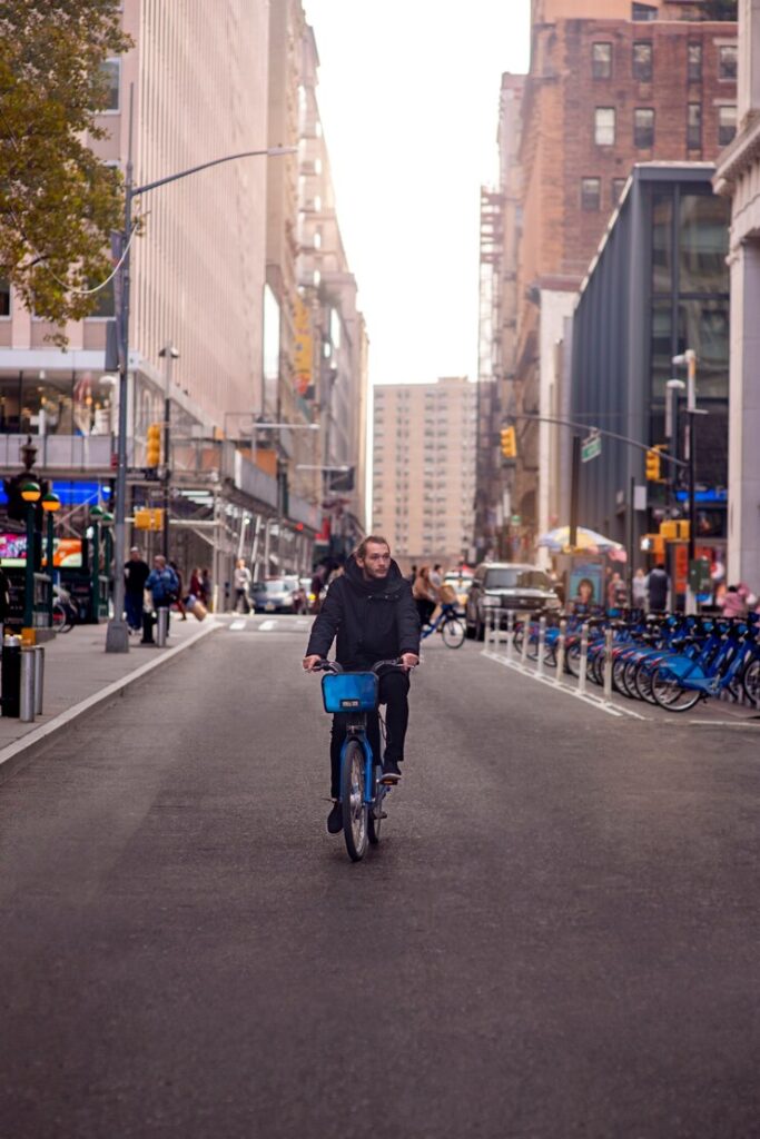 Ciclistas em Nova York